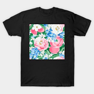 Roses nd forgetmenots T-Shirt